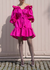 Classic Bardot Mini Ruffle Dress