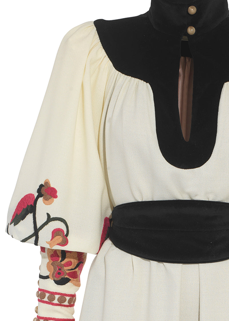 Sasha long-sleeve Midi Dress